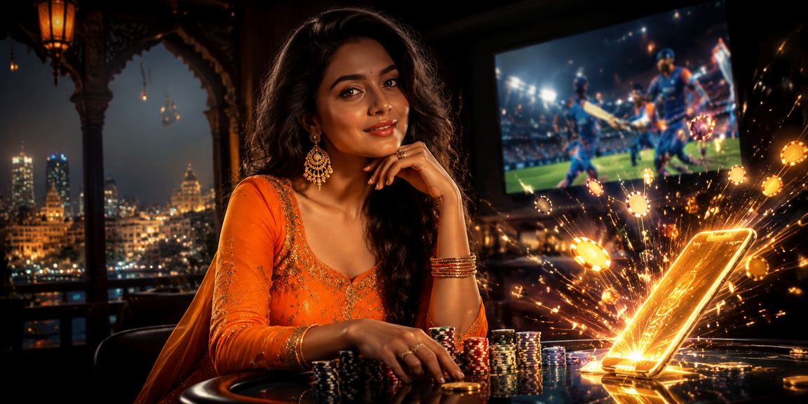 Indian IPL cricket match with cricket betting scene